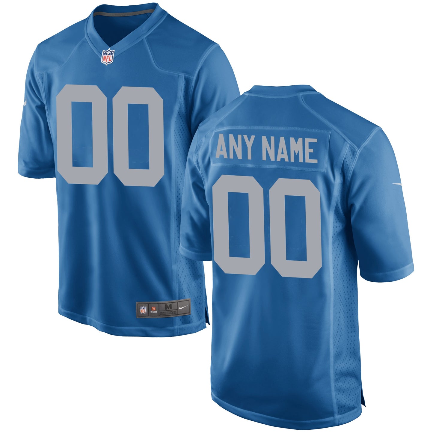 Detroit Lions Nike Throwback Custom Game Jersey - Blue